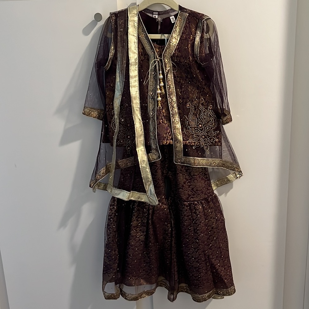 Girls Pakistani 4-piece pant suit